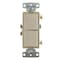 Hubbell Wiring Device-Kellems Switches and Lighting Controls, Combination Devices, Residential Grade, Decorator Series, 2) Single Pole Rockers, 15A 120V AC, Side Wired, Light Almond RCD101LA - alternate 2